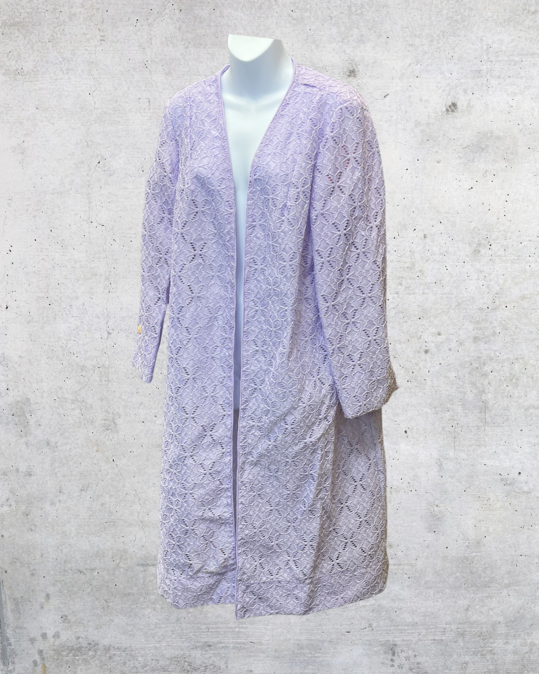 Handmade Lavender Lace Duster Robe - Large