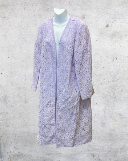 Handmade Lavender Lace Duster Robe - Large