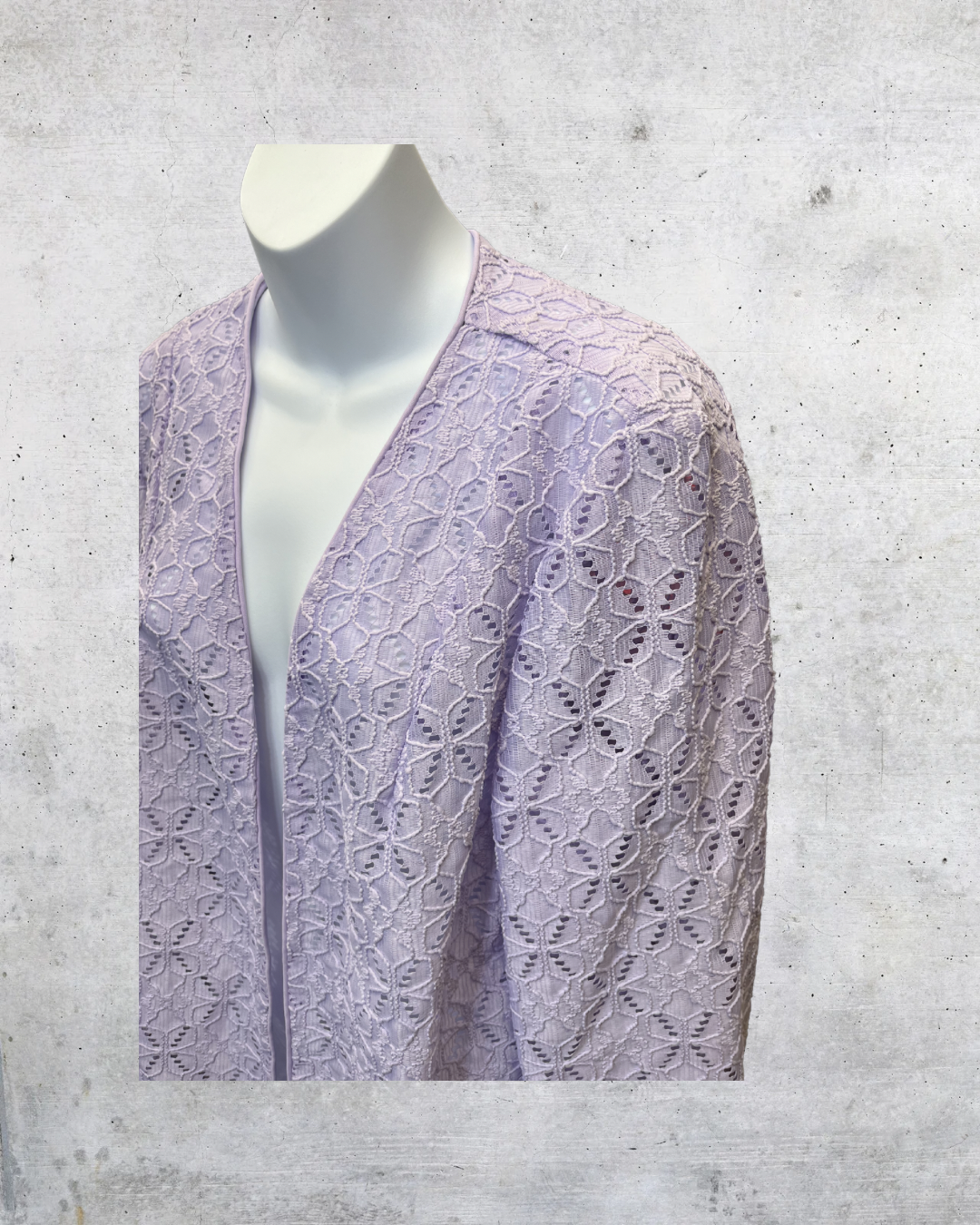 Handmade Lavender Lace Duster Robe - Large