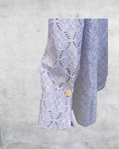 Handmade Lavender Lace Duster Robe - Large