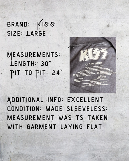 KISS 1977 New York City Sleeveless Band Tee - Large