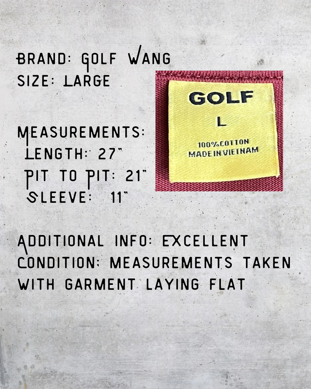 Golf Wang Bill Clinton Graphic Tee - Large
