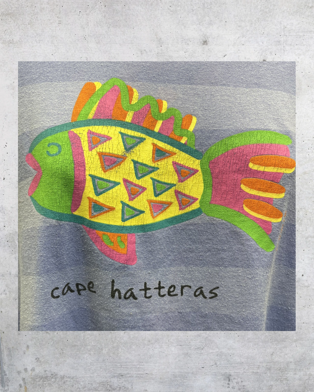 Vintage Cape Hatteras Fish Stripe Tee - Large