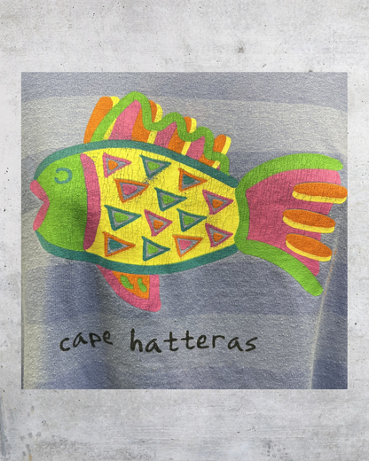 Vintage Cape Hatteras Fish Stripe Tee - Large