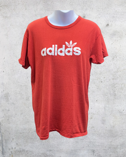 Vintage Russell Athletic Adidas Trefoil Graphic Tee - Large