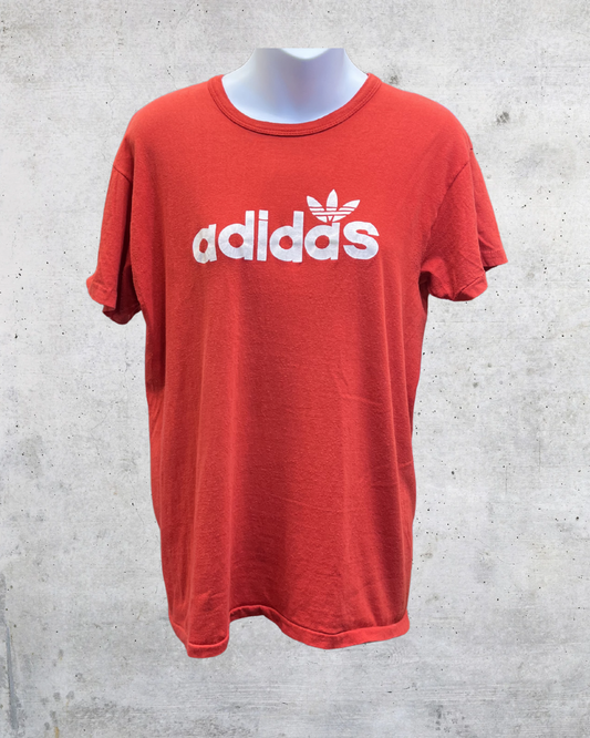 Vintage Russell Athletic Adidas Trefoil Graphic Tee - Large