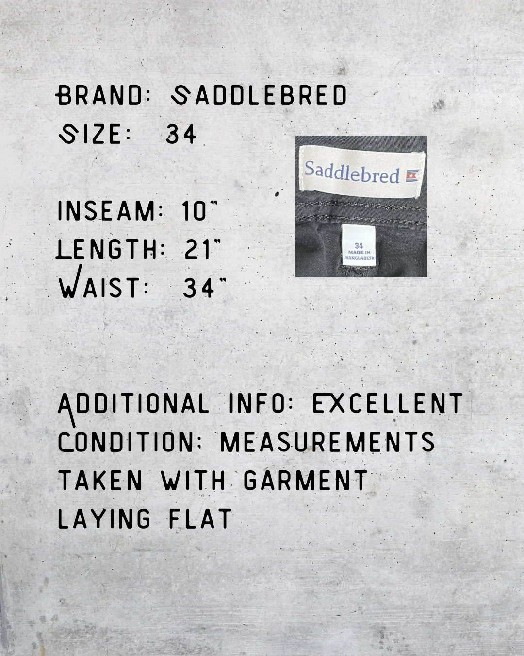 Saddlebred Black Cargo Shorts - 34