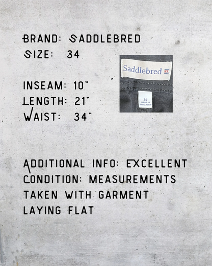 Saddlebred Black Cargo Shorts - 34
