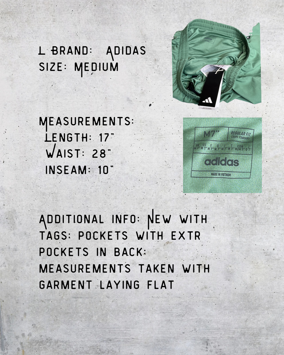 Adidas Aeroready Green Athletic Shorts NWT - Medium
