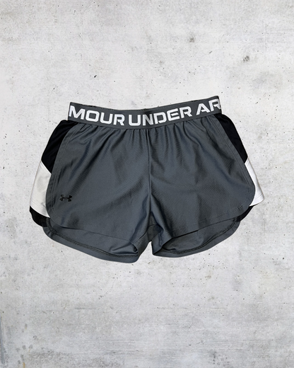 Under Armour Play Gray Athletic Running Shorts - Small