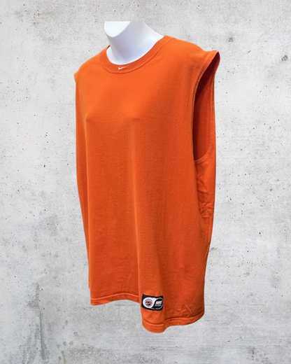 Vintage Y2K Nike Basketball Orange Sleeveless Muscle Shirt -Large