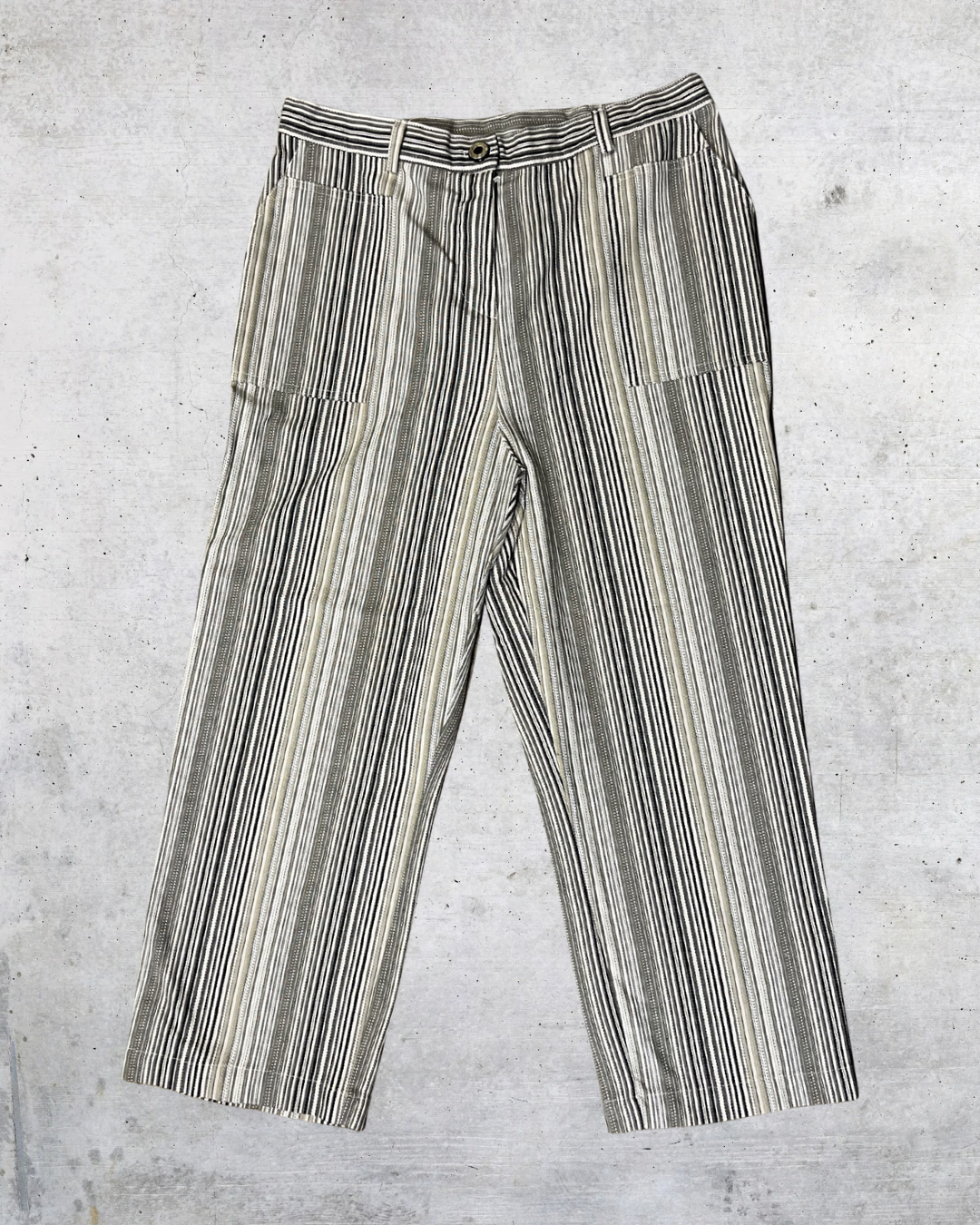 Vintage Y2K Alexis & Avery Striped Cropped Pants - Size 14