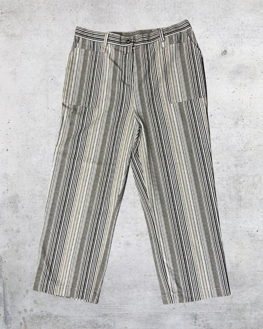 Vintage Y2K Alexis & Avery Striped Cropped Pants - Size 14