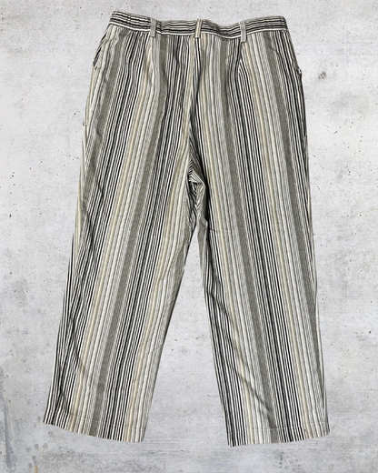 Vintage Y2K Alexis & Avery Striped Cropped Pants - Size 14