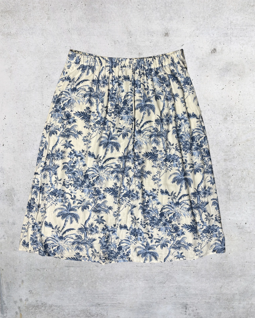 Lauren Conrad Tropical Palm Print Button Front Midi Skirt - XL