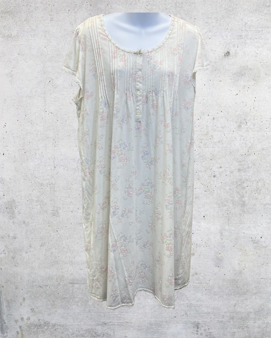 Vintage Miss Elaine Floral Cottagecore Nightgown - XL