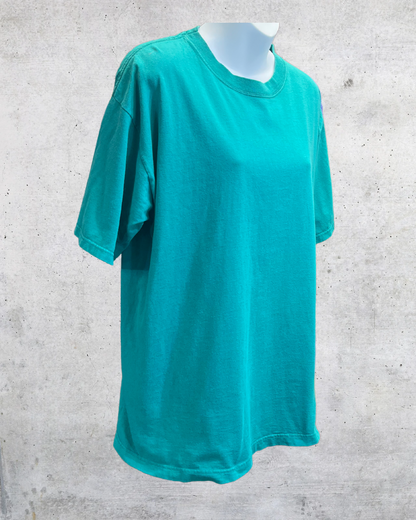 Vintage 90s CHIC Teal Green Made in USA Tee - Large