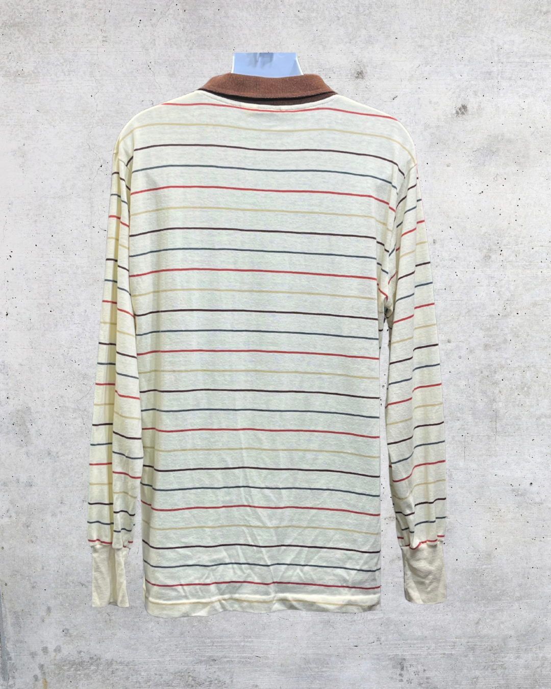 Vintage 1970s Grouch Striped Grandpa Polo – XL