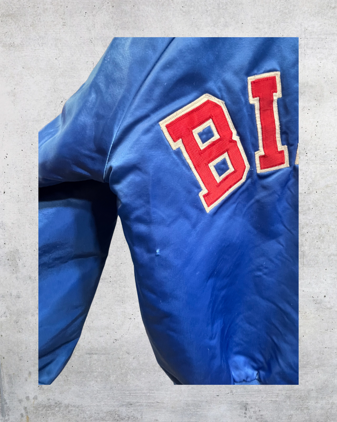 Vintage 80s Buffalo Bills Chalk Line Satin Jacket - Medium