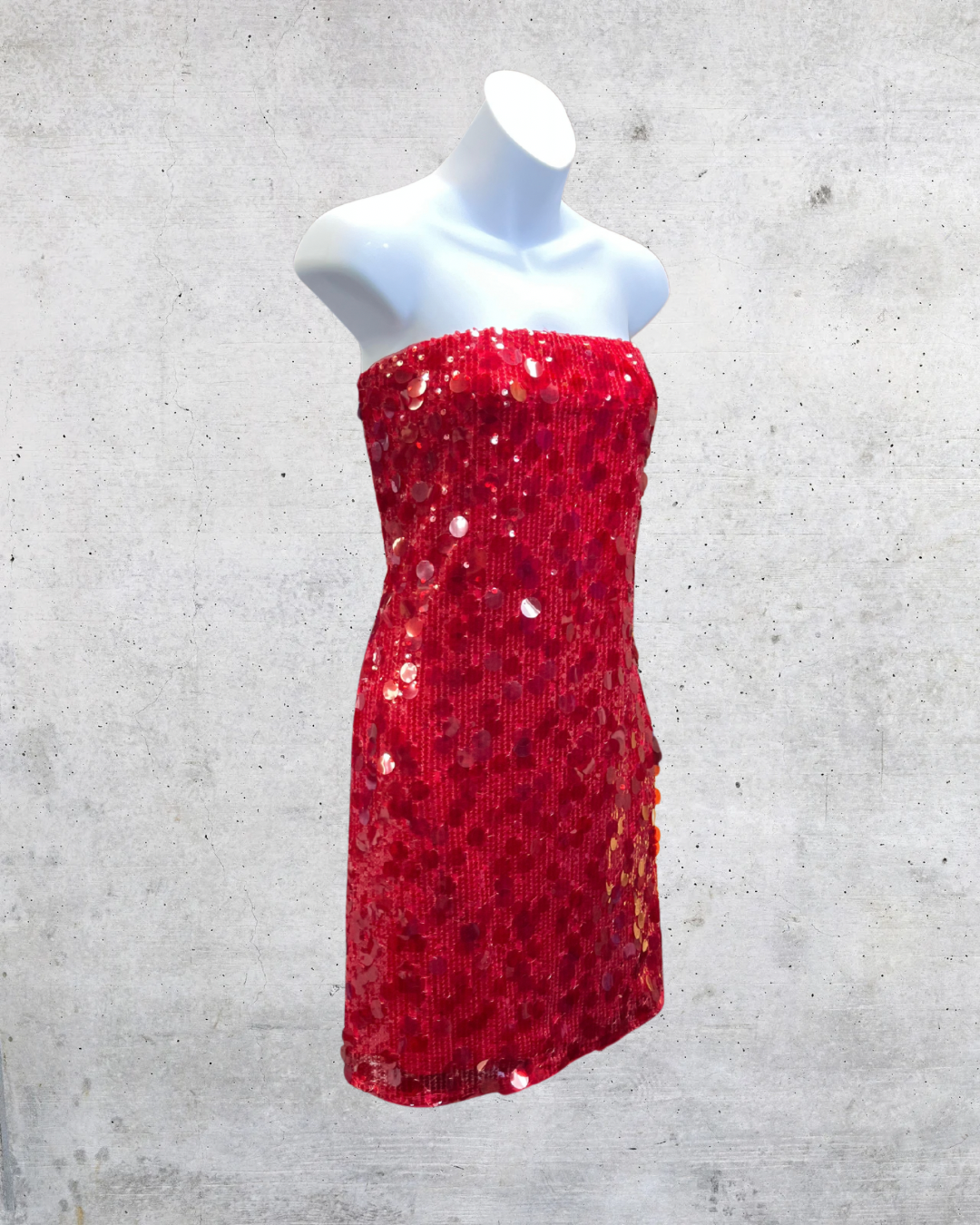 Abercrombie & Fitch Red Sequin Strapless Mini Dress NWT- Medium