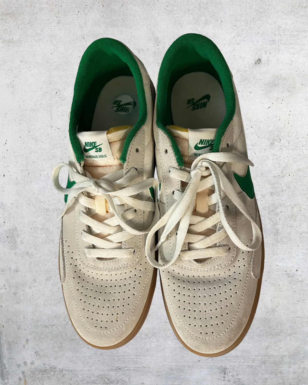 Nike SB Heritage Vulc Lucky Green Gum Sneakers – Men’s 10