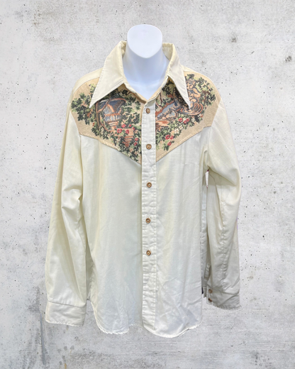 Vintage 70s Kennington Tapestry Western Shirt – XL