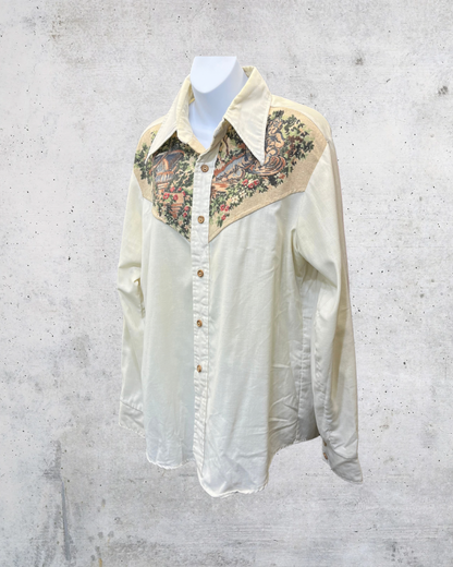 Vintage 70s Kennington Tapestry Western Shirt – XL
