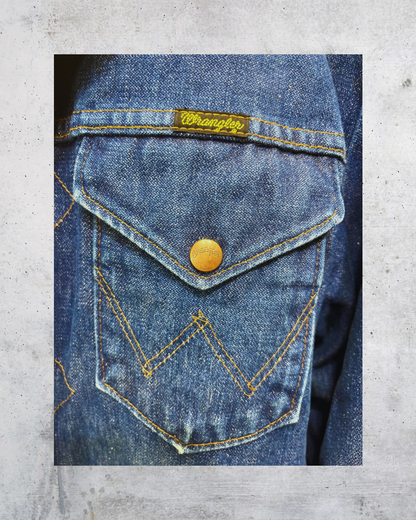 Vintage 70s Wrangler Wrange Coat Sherpa Denim Jacket – XL