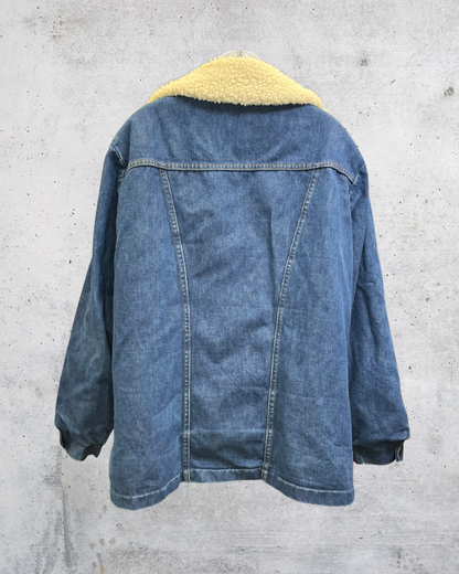 Vintage 70s Wrangler Wrange Coat Sherpa Denim Jacket – XL