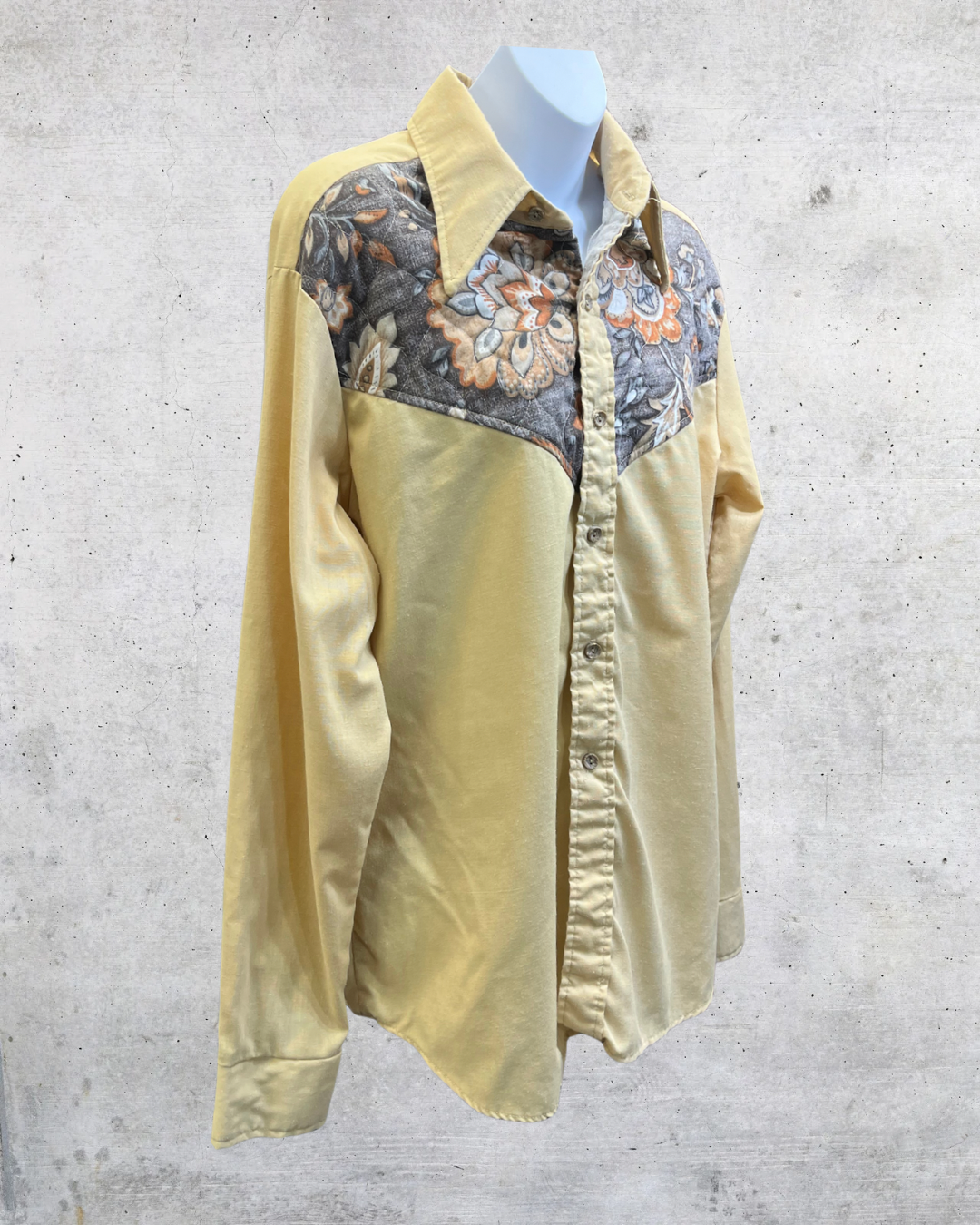 Vintage 70s Alfie California Brown Floral Western Shirt – XL