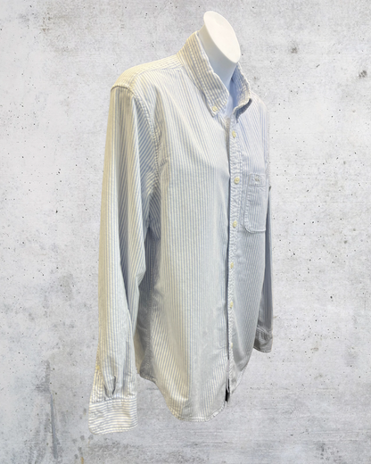 Abercrombie & Fitch Blue Striped Oxford Shirt – Medium