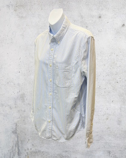 Abercrombie & Fitch Blue Striped Oxford Shirt – Medium