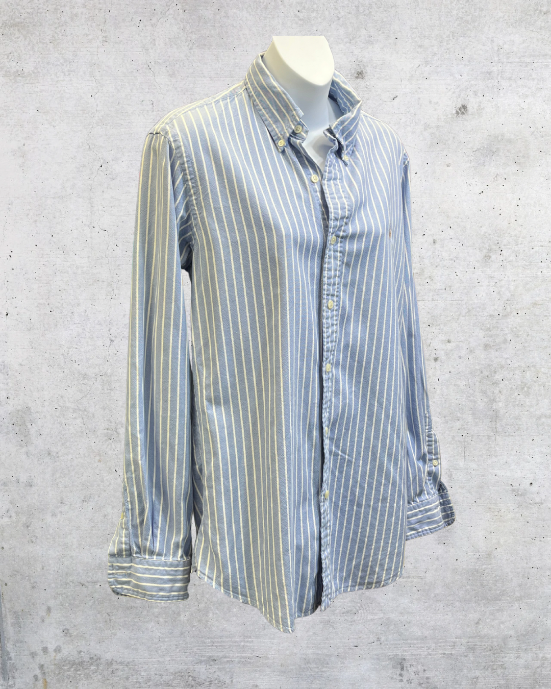 Ralph Lauren Blue Striped Oxford Shirt – Medium
