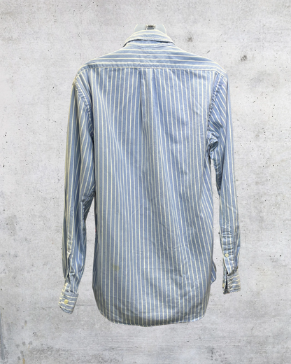 Ralph Lauren Blue Striped Oxford Shirt – Medium