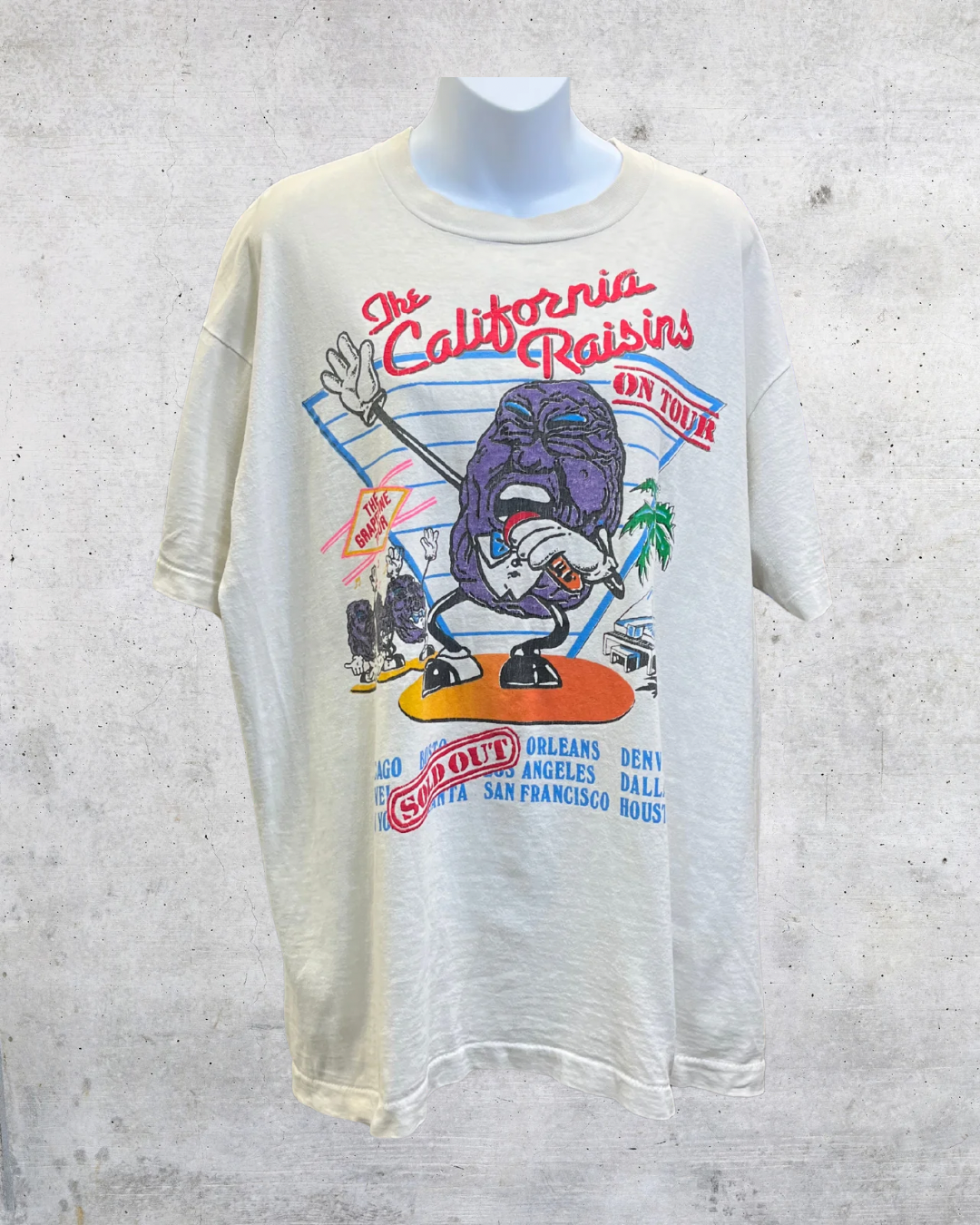 Vintage 80s California Raisins On Tour Single Stitch Graphic Tee – XL