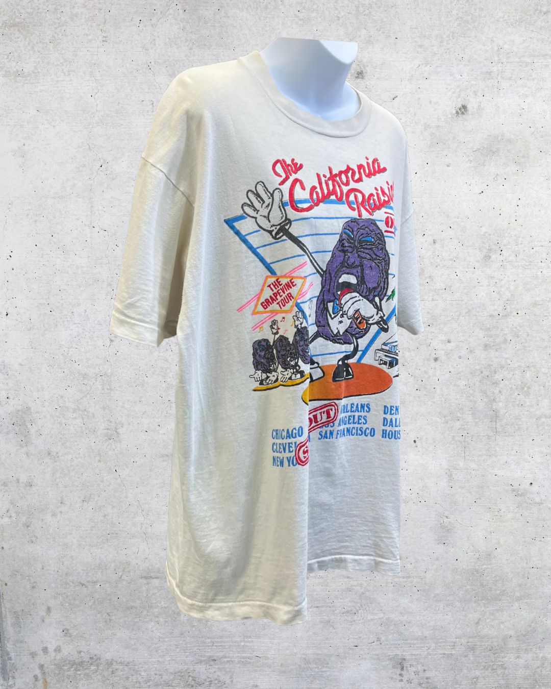 Vintage 80s California Raisins On Tour Single Stitch Graphic Tee – XL