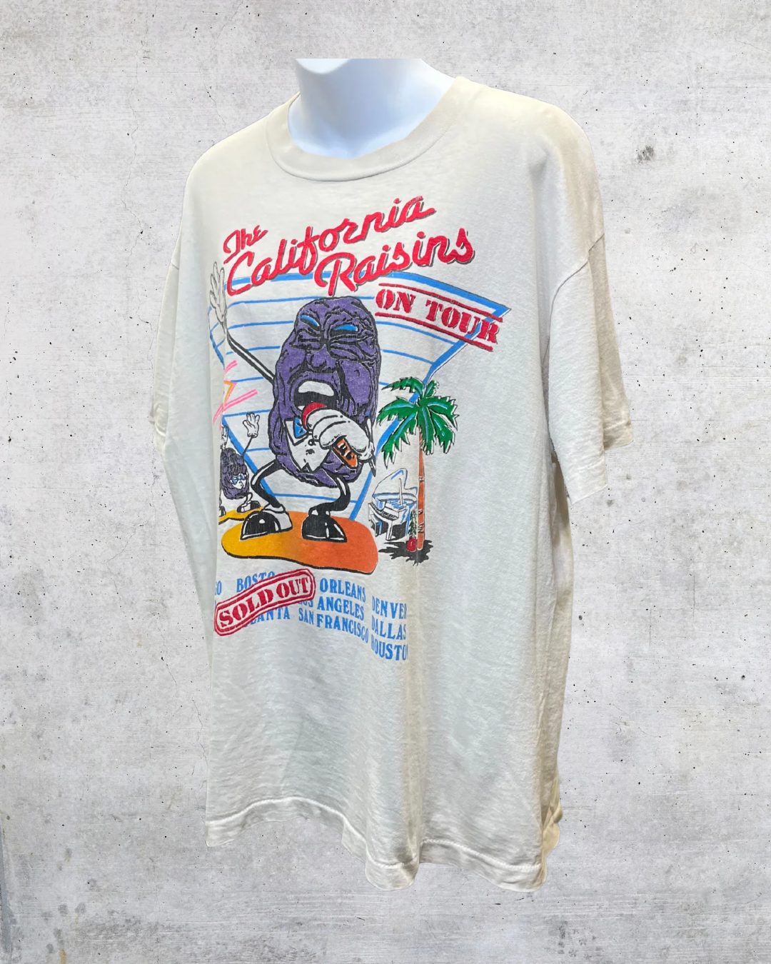 Vintage 80s California Raisins On Tour Single Stitch Graphic Tee – XL