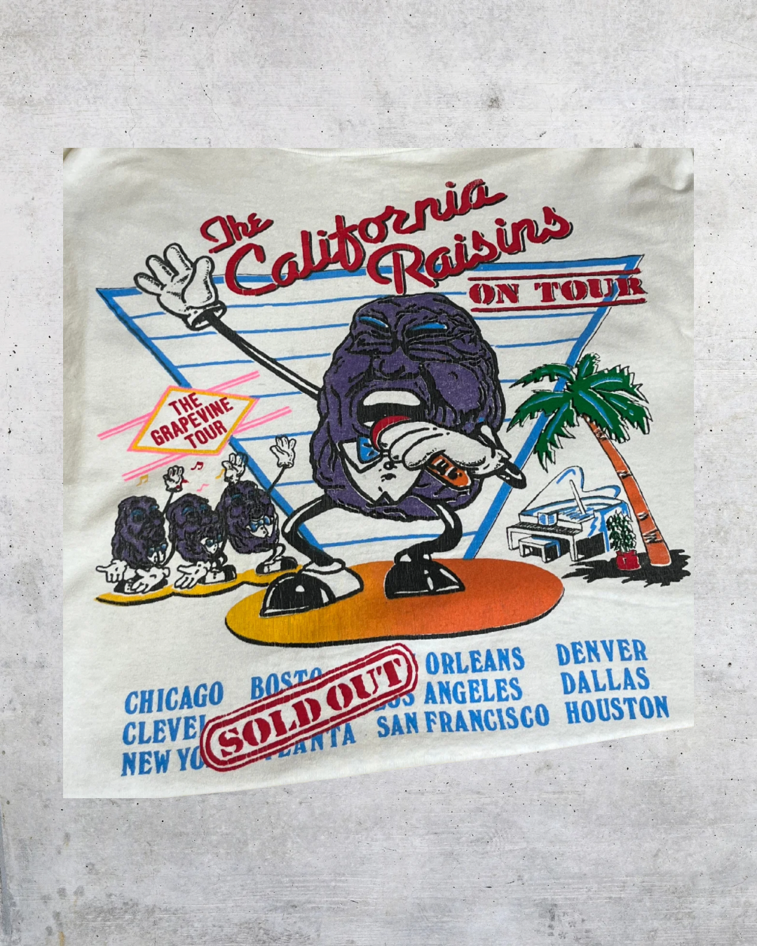 Vintage 80s California Raisins On Tour Single Stitch Graphic Tee – XL