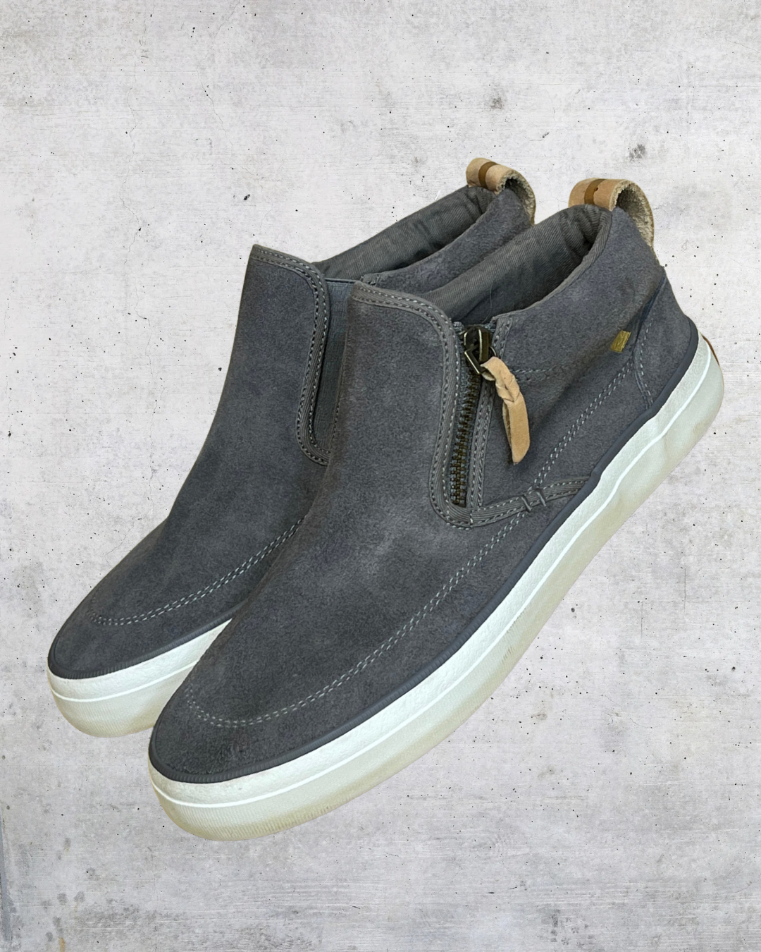 Sperry Gray Suede Side Zip Sneaker Booties – Women's 6.5