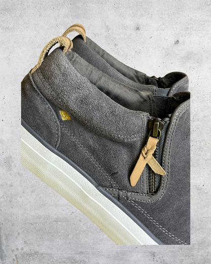 Sperry Gray Suede Side Zip Sneaker Booties – Women's 6.5