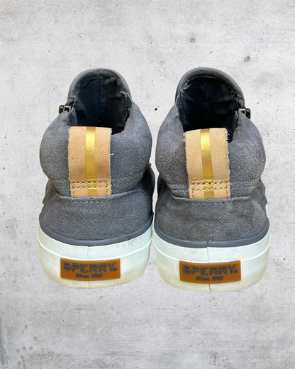 Sperry Gray Suede Side Zip Sneaker Booties – Women's 6.5