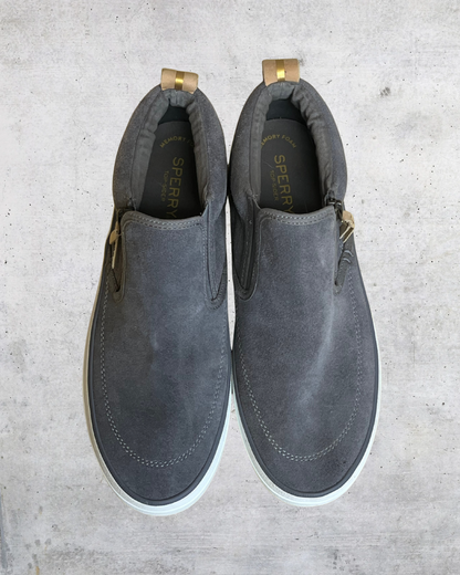 Sperry Gray Suede Side Zip Sneaker Booties – Women's 6.5