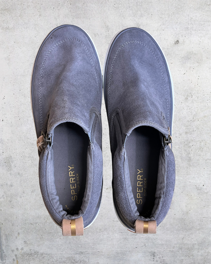 Sperry Gray Suede Side Zip Sneaker Booties – Women's 6.5