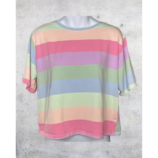 Adora Pastel Rainbow Stripe Tee