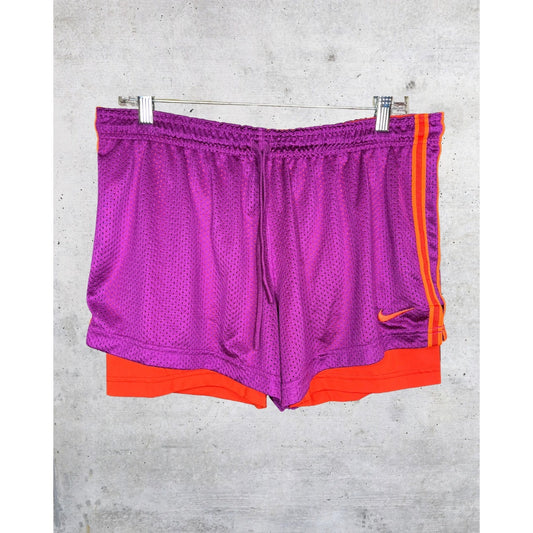 Nike Dri-Fit Pro Combat Mesh Shorts – Purple Blaze & Heat Red