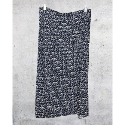 Y2K Geometric Lettuce Hem Midi Skirt